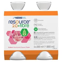 Набір ентеральне харчування Nestle Health Science Resource 2.0+Fibre зі смаком полуниці 2.4 л (3 уп. х 4 шт. х 200 мл) - мініатюра 6