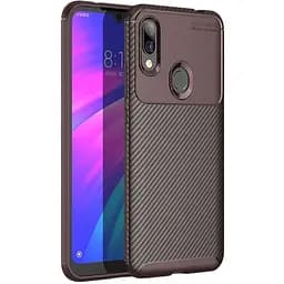 Чехол-накладка iPaky Carbon Fiber Series/Soft TPU Case Xiaomi Redmi 7 Brown