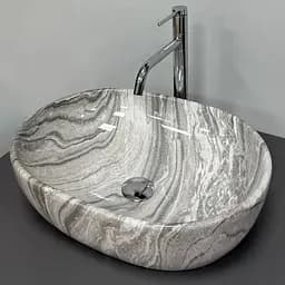 Умивальник VBI Modena S grey onyx накладний VBI-012009, Сірий