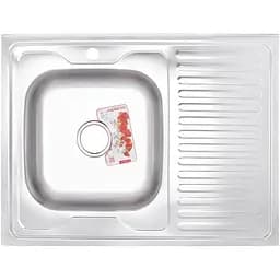 Кухонная мойка накладная ZERIX Z8060L-04-160E satin (ZX1618)