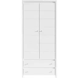 Шкаф распашной ВМК Кристина SZF2D2S с ящиками Белый/Белый глянец (GRB-1796)