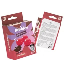 Масажні олійні кульки Crushious Lubbies Kissable полуниця та шоколад 3 шт.