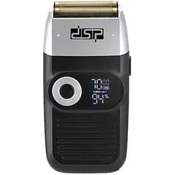 Электробритва DSP-60088 мужская аккумуляторная сеточная для сухого бритья с выдвижным триммером и LED дисплеем 1400 mAh 5 Вт Черный
