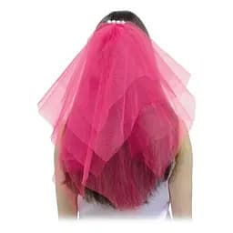 Фата на заколке со стразами