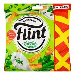 Сухарики пшенично-ржаные Flint Сметана с зеленью 140 г