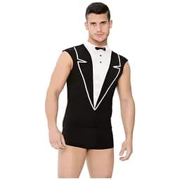 Сексуальный комплект Softline Shirt and Shorts 4604 M/L черный с белым