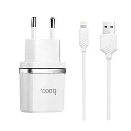 Адаптер сетевой Hoco Lightning cable C11 6957531047735 белый