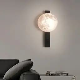 Декоративне бра у чорному корпусі із плафоном під мармур 30х16,5 см Line F Арт. WS011