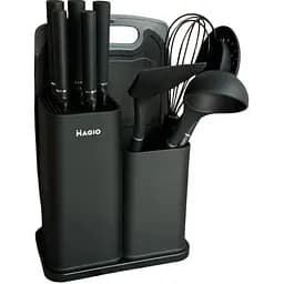 Набір кухонного приладдя Magio MG-1097B Чорний 12 предметів