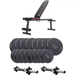 Набір Elitum Titan гантелі з лавою Hop-Sport HS-1010 Pro 2х31 кг