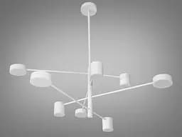 Захоплююча новинка, LED люстра на кухню, 40W, біла люстра на 8 плафонів - мініатюра 2