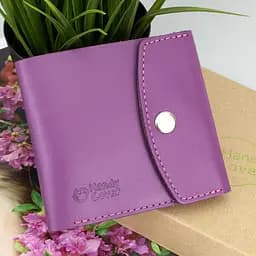 Кошелек женский кожаный маленький на кнопке Handycover HC0062 фуксия