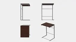 Столик Террі Ferrum-decor 650x440x330 Сірий метал ДСП Венге Магія 16 мм (FRD-105315) - мініатюра 7