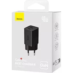 Мережевий зарядний пристрій Baseus GaN5 Pro 40W 2xUSB-C Black (CCGP180101) [113782] - мініатюра 7
