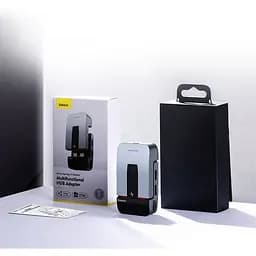 USB-хаб Baseus Armor Age Type-C Bracket Multifunctional Hub Adapter Space Gray (CAHUB-AJ0G) [72636] - мініатюра 6