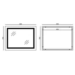 Дзеркало Mixxus Warm MR02-90x70 (LED Touch, годинник, антизапотівання, димер, регулювання яскравості) MI6673 - мініатюра 3