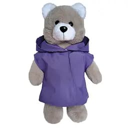 М'яконабивна іграшка пухнастий Ведмедик Macik МС 080501-04 у фіолетовому плащі 35 см