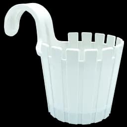 Горщик для квітів Poliwork балконний підвісний Akasya Single, 1.5 л, білий (ATKABY)