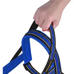 Шлея для собак BronzeDog Mesh Скандинавська, розмір ХL, 54х68-82 см, синя - мініатюра 2
