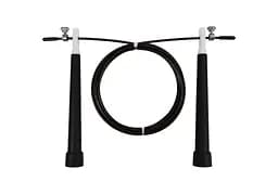 Скоростная скакалка EasyFit Speed Cable Rope 3 м со стальным тросом черная (EF-2039-BK)