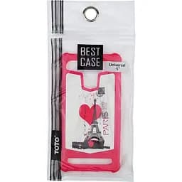 Чохол-накладка Toto Universal TPU case with image 5" Eiffel Tower Pink - мініатюра 2