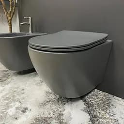 Подвесной унитаз VBI Vulcano grey matt VBI-020410, Серый