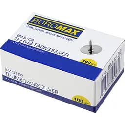Кнопки нiкельовані Buromax 100 шт. (BM.5102)