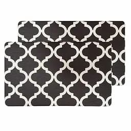 Коврики кухонные набор Lovely Svi из 2 шт: 44x74 x1 см и 44 x74 x1см Черный
