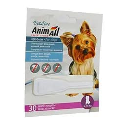 Краплі AnimAll VetLine Spot-On від бліх і кліщів для собак вагою 4-10 кг (TRP60882)