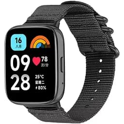 Нейлоновый ремешок Primo Traveller для часов Xiaomi Redmi Watch 3 Active Black