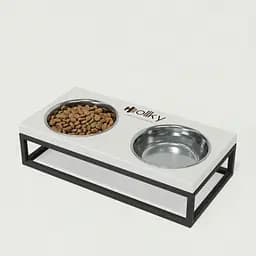 Hollky Base S — миски на подставке для маленьких собак и кошек (2 × 0,45 л)