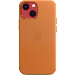 Чохол Leather Case with MagSafe для Apple iPhone 14 Golden Brown AAA [76978] - мініатюра 2
