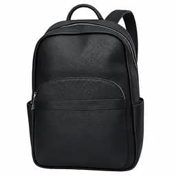 Чоловічий міський шкіряний рюкзак чорний Tiding Bag 60320