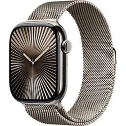 Смарт-годинник Apple Watch Series 10 GPS + Cellular 46mm Natural Titanium Case with Natural Milanese Loop S/M (MC7Q4) [115188]