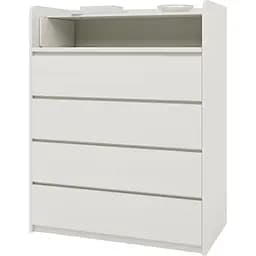 Комод із пеленатором Еверест ролики 80х45х101.4 см Німфея Альба (DTM-2468)