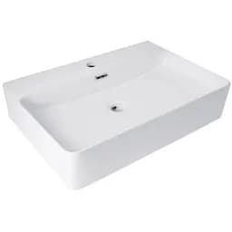 Раковина подвесная Qtap Nando LT 610х420х140 White с донным клапаном QT12112173WN47326