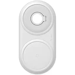 Бездротовий зарядний пристрій Baseus Planet 2in1 cable winder+wireless charger EU White