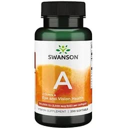 Вітамін А Swanson Vitamin A 10000 IU 250 капсул