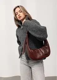 Женская сумка Sambag HOBO S бургунди 30 х 13 х 8 см (53100013)