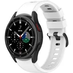 Ремінець для Samsung Galaxy Watch 5 40mm - білий ширина кріплення 20мм силікон Watchbands RiccoOne (W28-9WB66352299)