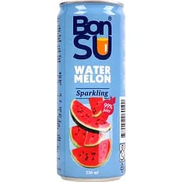 Напиток BonSU из арбузного сока 99% газированный 330 мл