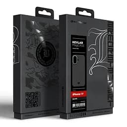Защитный чехол для Apple iPhone 17, BlackIcon Kevlar MagCase, кевларовый, черный, панель, накладка с поддержкой MagSafe, противоударный, защита всего корпуса, усиленные углы, совместим с беспроводной зарядкой, ArmorStandart (ARM88532) - мініатюра 10