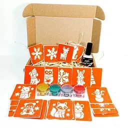 Набор для био-тату "Зима - глиттер" Fresh Tattoo set-winter-glitter