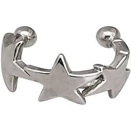 Серебряная серьга-кафф на хеликс Звездочки. 9132471Р