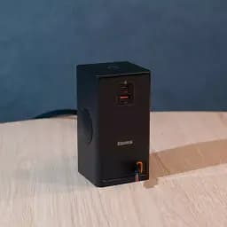 МЗП Baseus Power Combo Digital Power Strip 2AC+USB+Type-C+Retractable-C 65W with 1.5m Power Cord PSLR000301 Black - мініатюра 4