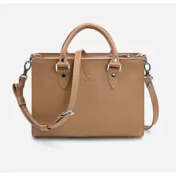 Жіноча шкіряна сумка Fancy A4 карамель краст