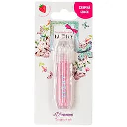 Глазур-блиск для губ Lukky Діамант з ароматом полуниці рожевий 2.5 мл (T20280)