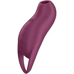 Вакуумный стимулятор клитора с вибрацией Satisfyer Pocket Pro 1 бордовый