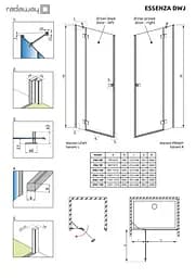 Душові двері Radaway Essenza New DWJ 120x200 скло прозоре праве (1385016-01-01R) - мініатюра 7