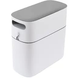 Ведро для мусора МВМ My Home с крышкой узкое 325x150x320 мм (BIN-22 12L WHITE/GRAY)